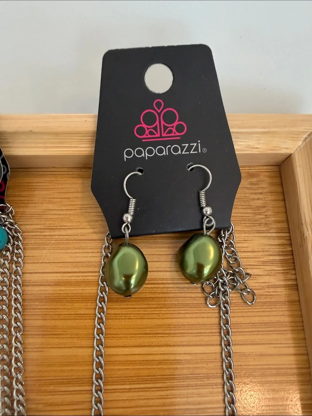 paparazzi Black Cord Choker Set with Turquoise, Pink & Green Accents